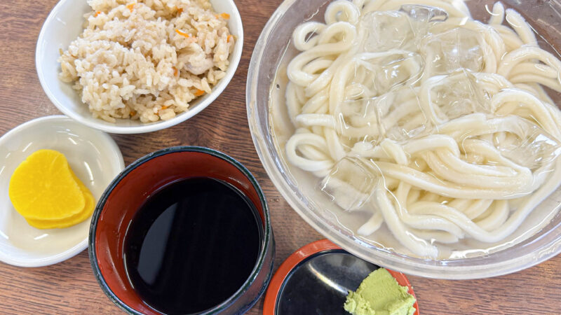 牧のうどんで冷やしうどん